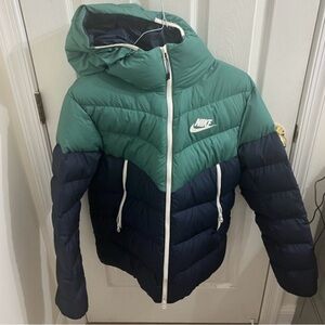 Nike Teal and Navy Puffer Jacket